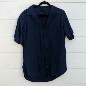Public opinion button up short sleeve